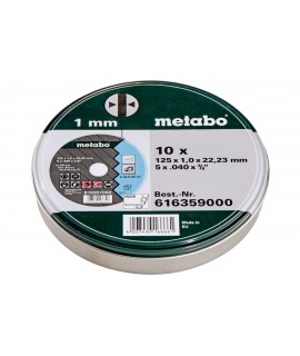 ΔΙΣΚΟΣ ΚΟΠΗΣ METABO INOX TF41 125x1.0 (Σετ 10 τεμ.)
